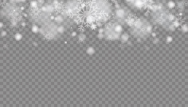 Caída de nieve superposición de fondo nevada invierno Navidad ilustración vectorial de fondo