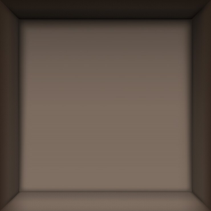 Vector caja adentro. vista de arriba hacia abajo.