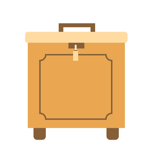 Caja de almacenamiento de madera de época