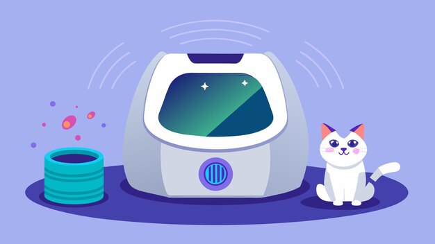 Una caja de arena inteligente que se puede limpiar y desodorizar remotamente haciendo la vida más fácil para ambas mascotas