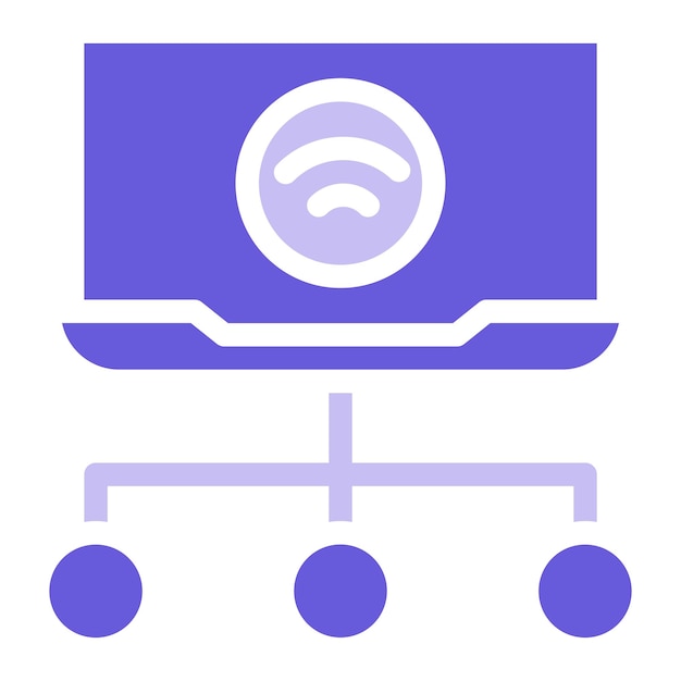 una caja azul con un botón en ella que dice wifi