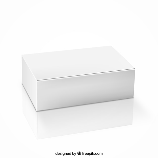 Vector caja en blanco