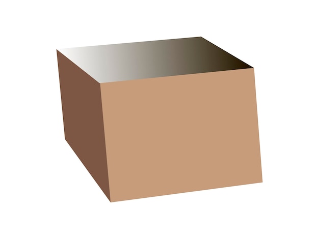 Caja de cartón 3d. Caja de cartón abierta Vector