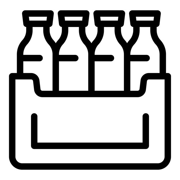 Caja de cartón para botellas de leche de vidrio