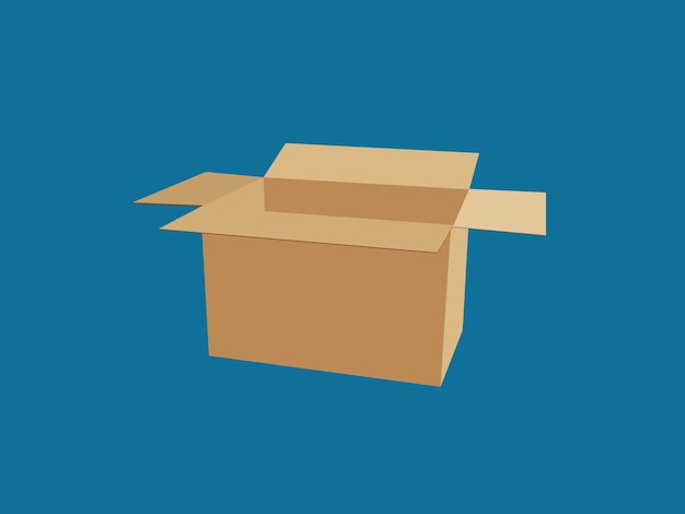 caja de cartón de papel embalaje y etiquetado vector de dibujos animados