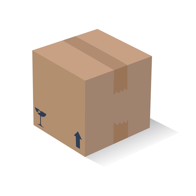 Vector caja de cartón