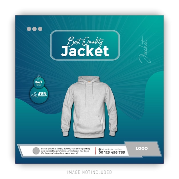 una caja con una chaqueta que dice "chaqueta" en ella