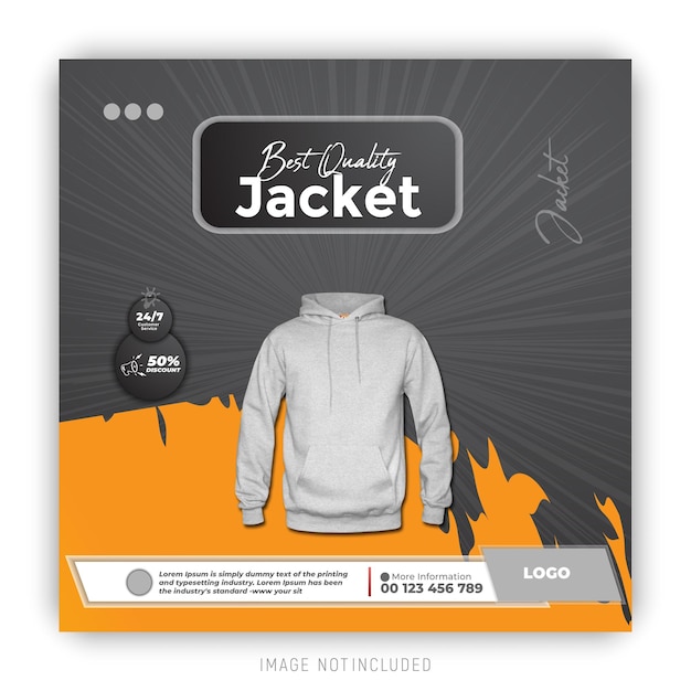 una caja con una chaqueta que dice quot para la chaqueta quot