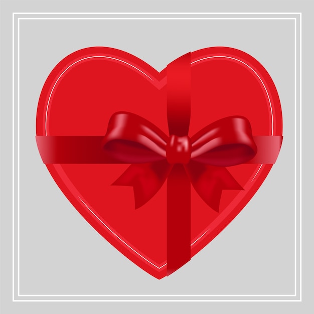 Caja de chocolate en forma de corazón