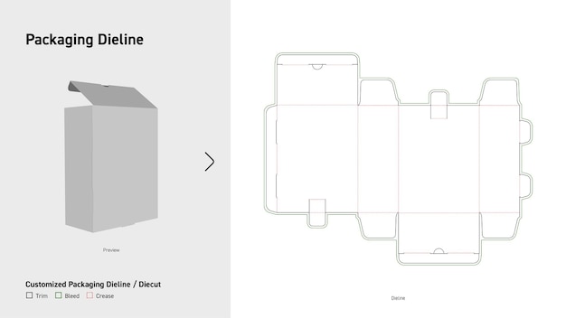 Caja de cierre automático de doble cara Dieline