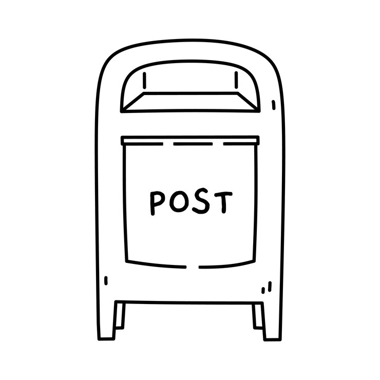 Vector caja de correo aislada sobre un fondo blanco ilustración vectorizada dibujada a mano en estilo doodle perfecta para decoraciones logotipo varios diseños