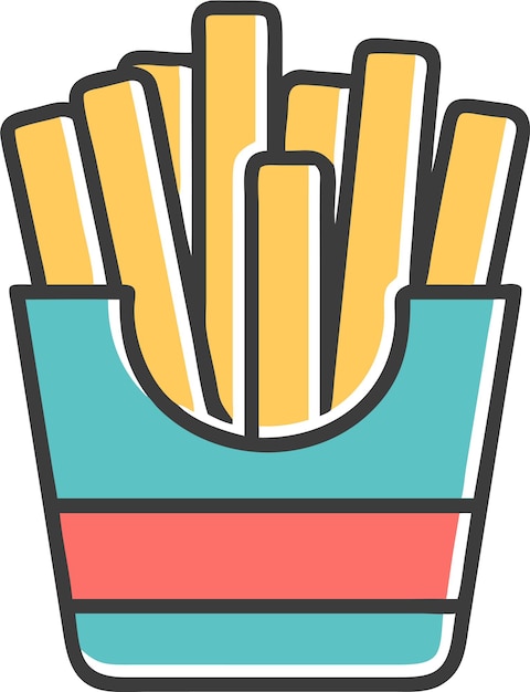 Una caja de deliciosas patatas fritas doradas