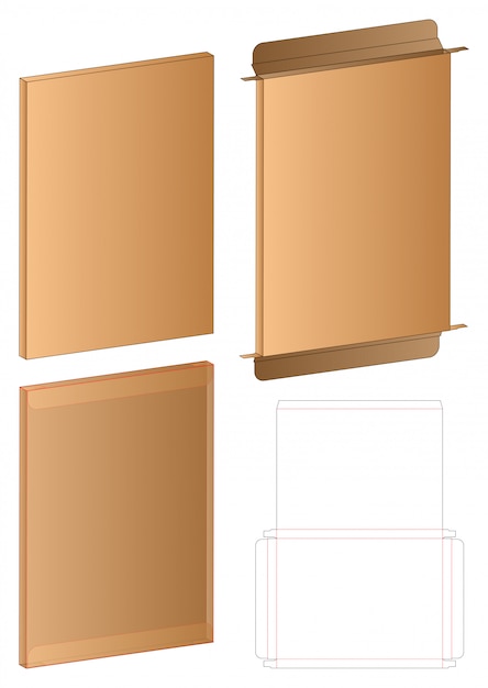 Caja de embalaje troquelado diseño de plantilla.