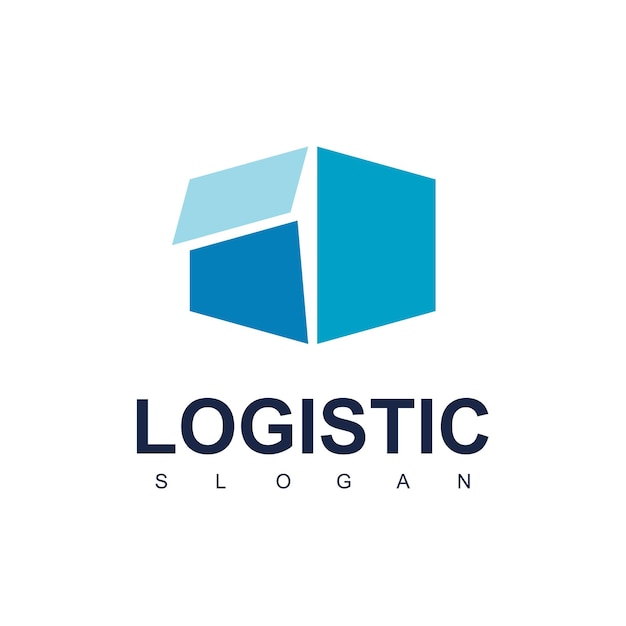 Caja de entrega para Vector de diseño de logotipo logístico