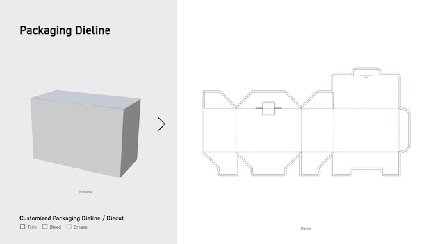 Caja de extremo de fijación con cerradura de hebilla Dieline
