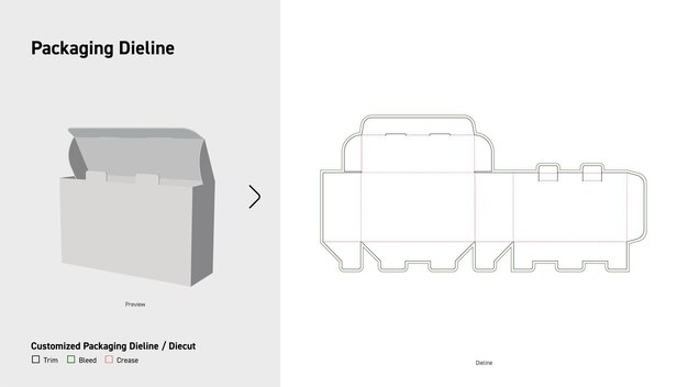 Caja de extremo de fijación con cerradura de hebilla Dieline