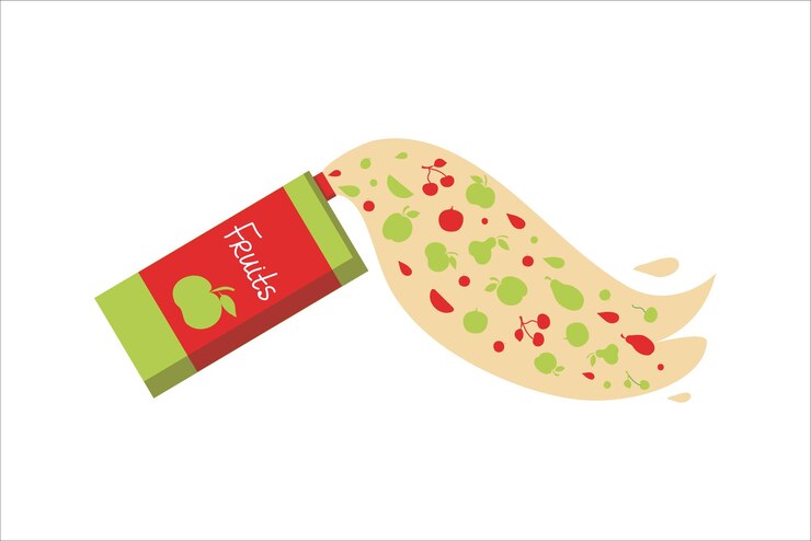 Vector caja de jugo