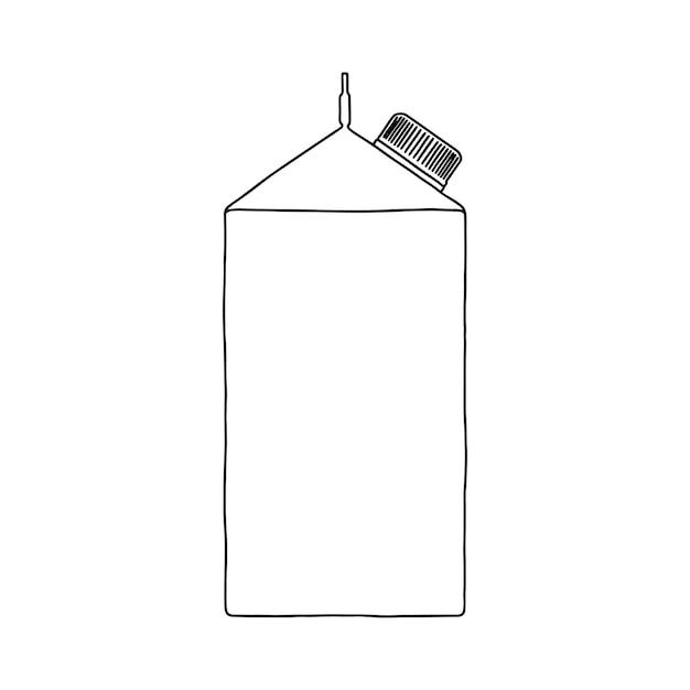 Caja de leche Vector lineal realista Contorno de leche de bolsillo
