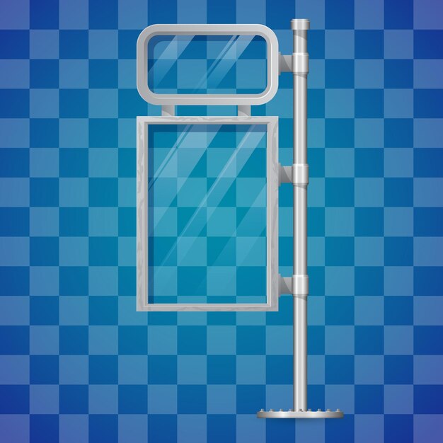 Caja de luz vectorial con soporte cromado