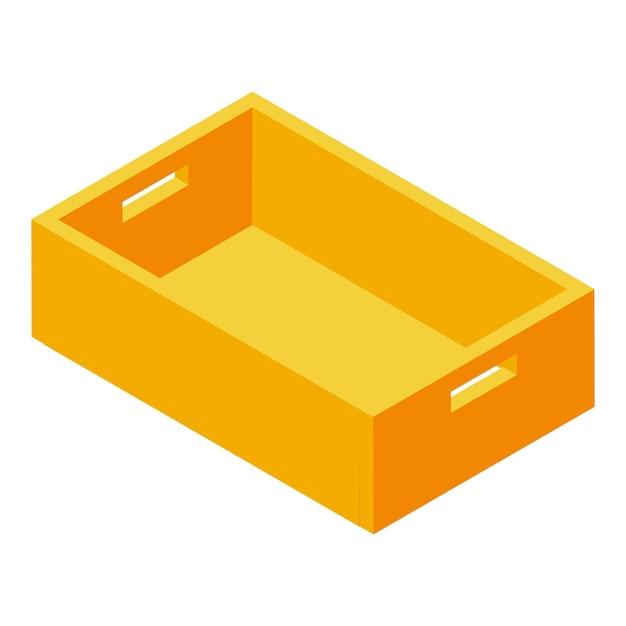 Caja de madera vacía aislada sobre un fondo blanco
