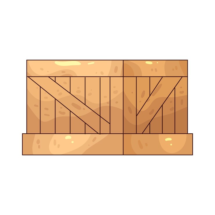 Vector caja de madera