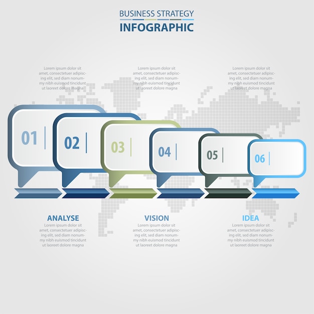 Caja de mensaje de elementos de diseño de negocios Infografía
