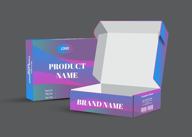 una caja con el nombre del producto el nombre de la marca está al lado de una caja