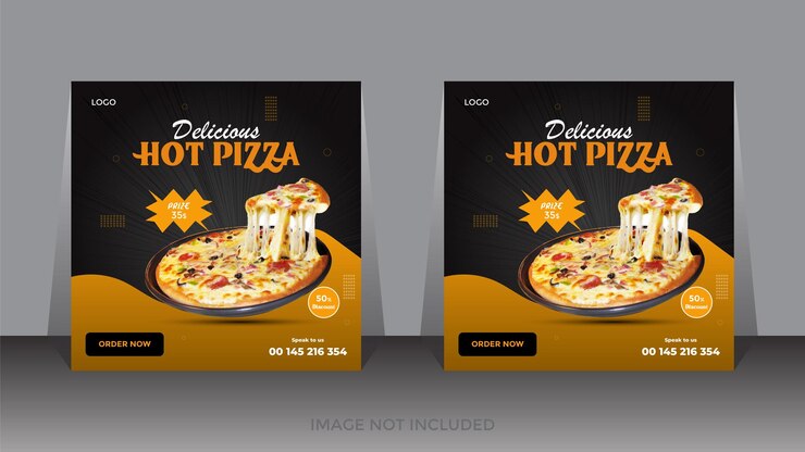 Una caja para una pizza con las palabras "deliciosa pizza caliente".