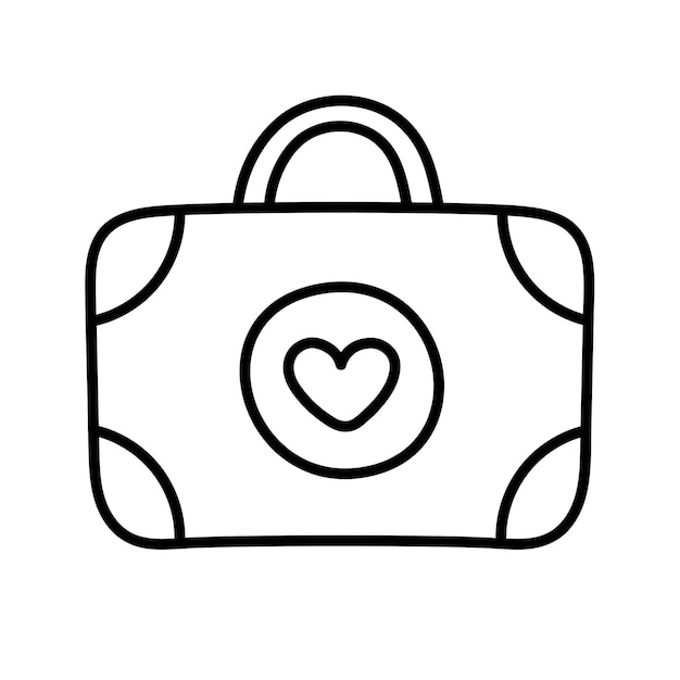 Caja de primeros auxilios con icono de corazón plantilla de diseño de icono de primeros auxilies Concepto de valentín de romance de amor