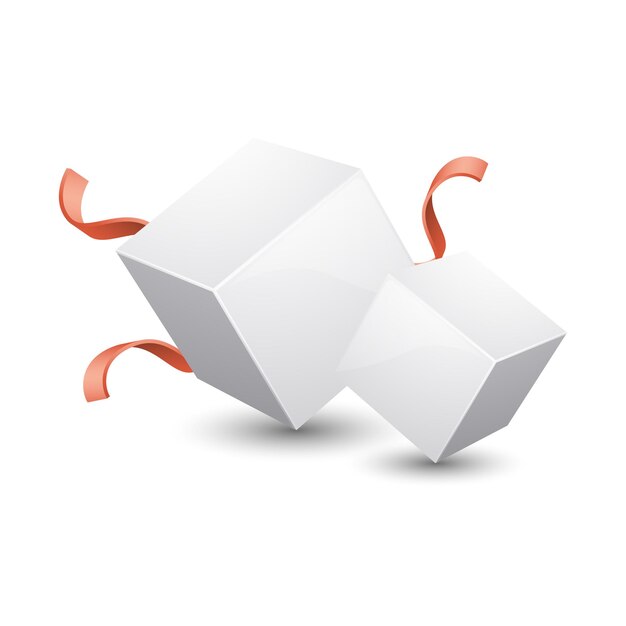 caja de regalo 3d ilustración vectorial