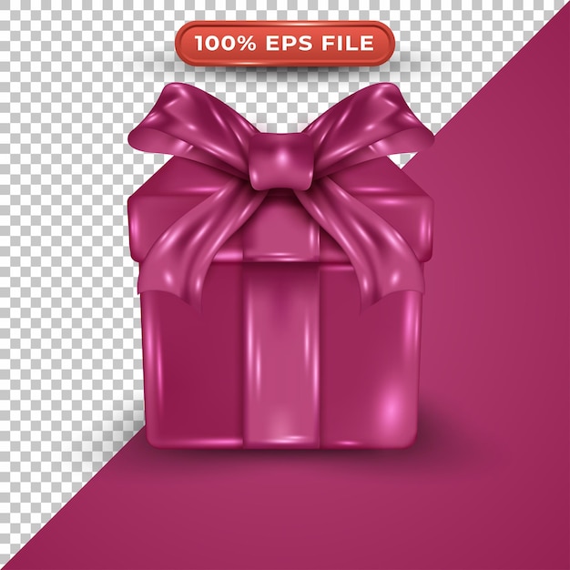 Caja regalo 3d morada especial san valentin