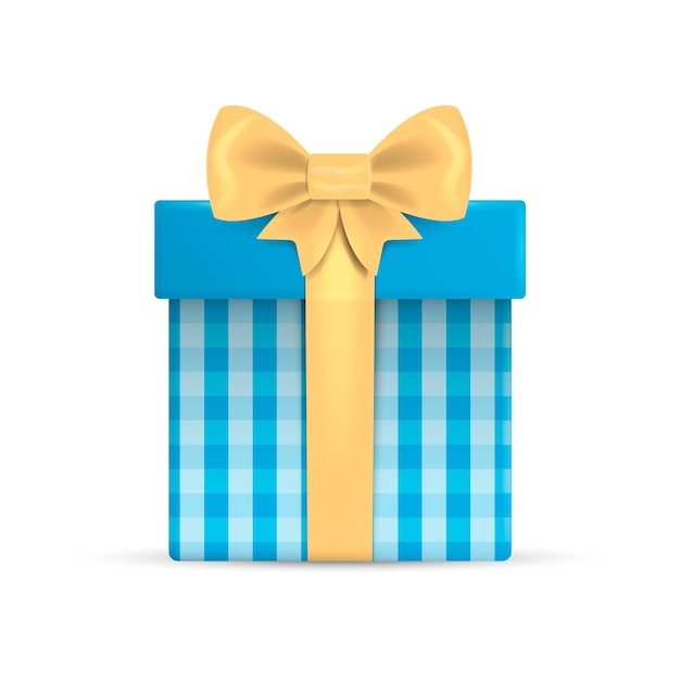 Caja de regalo con cinta y arco ilustración vectorial