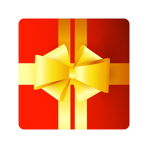 Caja de regalo colorida vectorial con cinta sobre fondo blanco
