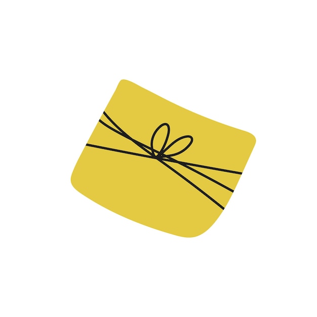 Caja de regalo con decoración Regalo de vacaciones en embalaje brillante decorado con arcos Ilustración vectorial gran diseño para cualquier propósito