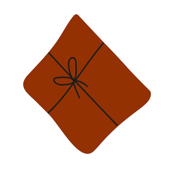 Caja de regalo con decoración Regalo de vacaciones en un embalaje brillante decorado con lazos