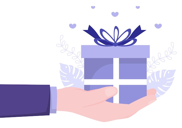 Vector caja de regalo envuelta colorida con cinta y confeti para sorprender a tus amigos para la ilustración de vector de fondo