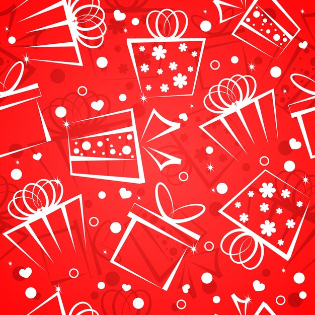 Caja de regalo fondo rojo