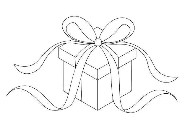 Caja de regalo con lazo y lazo.
