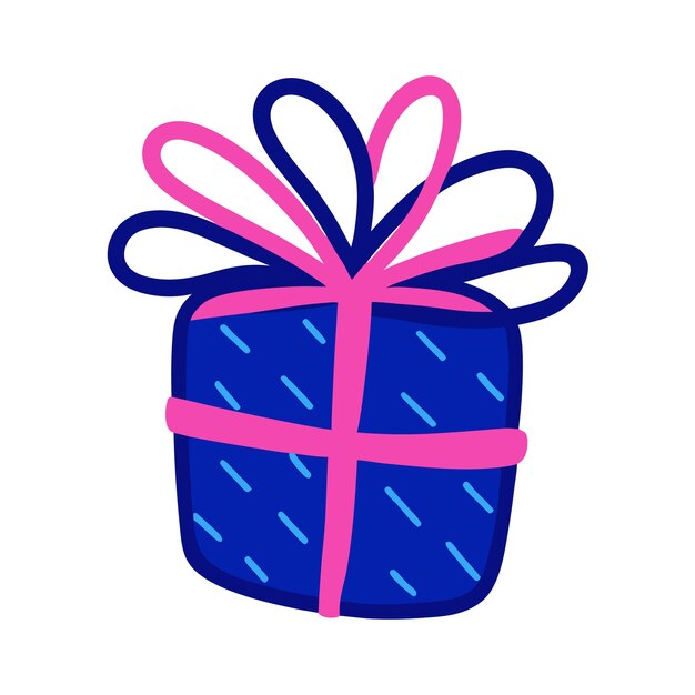 Caja de regalo de Navidad dibujada a mano Regalo de Navidad Regalo 1