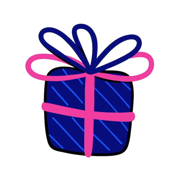 Caja de regalo de Navidad dibujada a mano Regalo de Navidad Regalo 2
