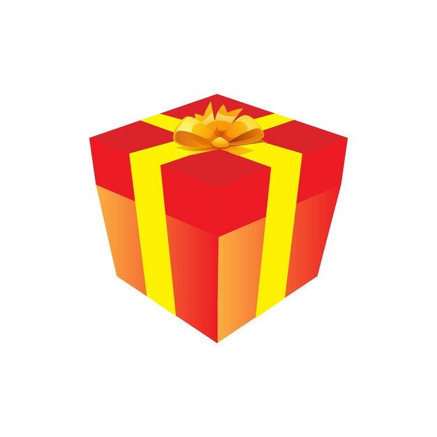 Caja de regalo presente diseño vectorial