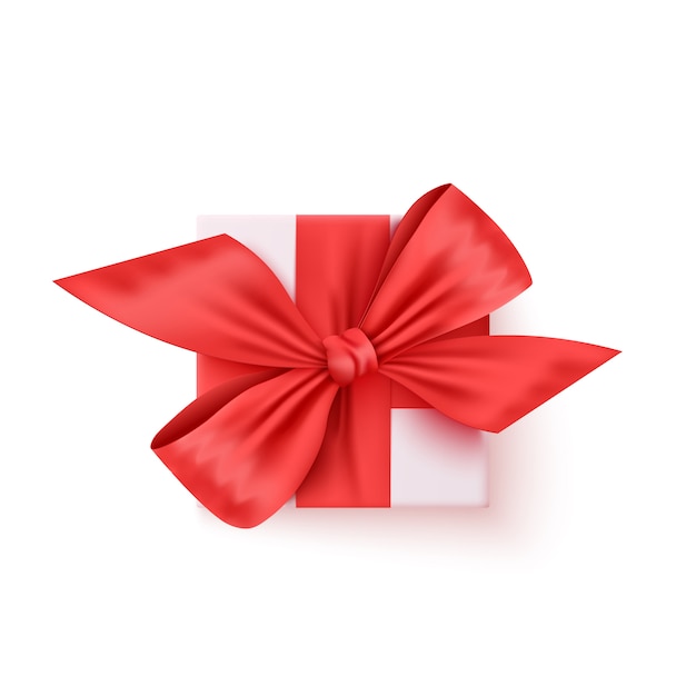 Caja de regalo, presente vector realista. Cumpleaños, regalo de navidad