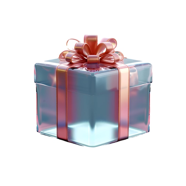 Vector caja de regalo de renderización 3d aislada sobre un fondo blanco