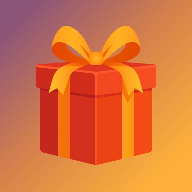 Una caja de regalo roja bellamente envuelta con un elegante lazo de oro