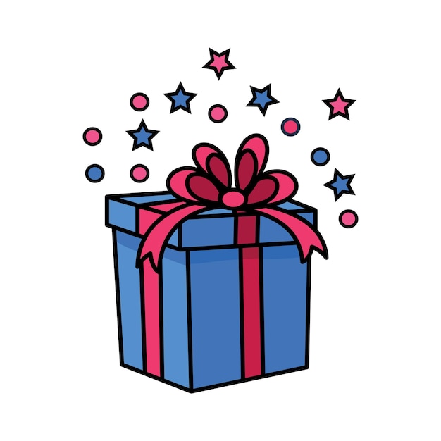 Caja de regalo de vector libre regalos de navidad o cumpleaños