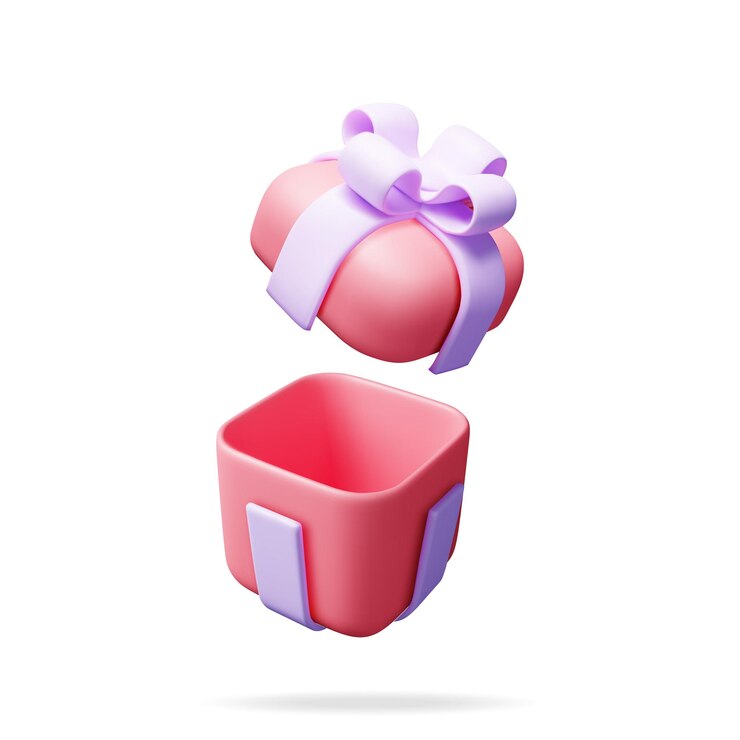 Vector caja de regalos 3d aislada en blanco render caja envolta de colores venta de navidad año nuevo caja de regalo de compras con arcos y cintas caja de regalías para san valentín cumpleaños y vacaciones ilustración vectorial