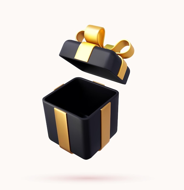 Vector caja de regalos en 3d