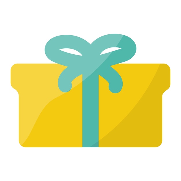 caja de regalos de arco elemento de icono de vacaciones de color
