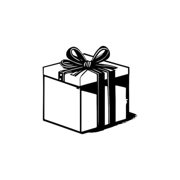 Caja de regalos Icono dibujo a mano color negro elemento vectorial y símbolo del logotipo de Diwali