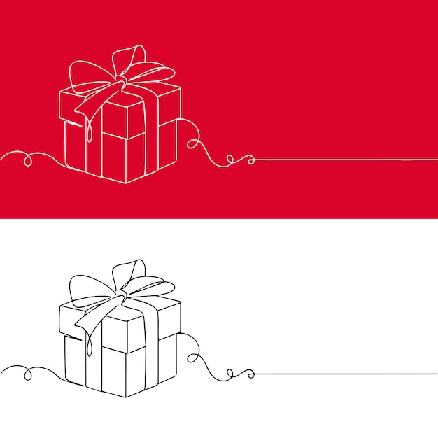 Caja de regalos para la línea de arte de Navidad